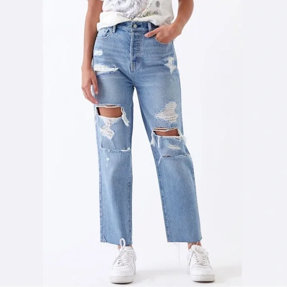 PacSun Jeans Pacsun High Rise Waisted Straight Distressed